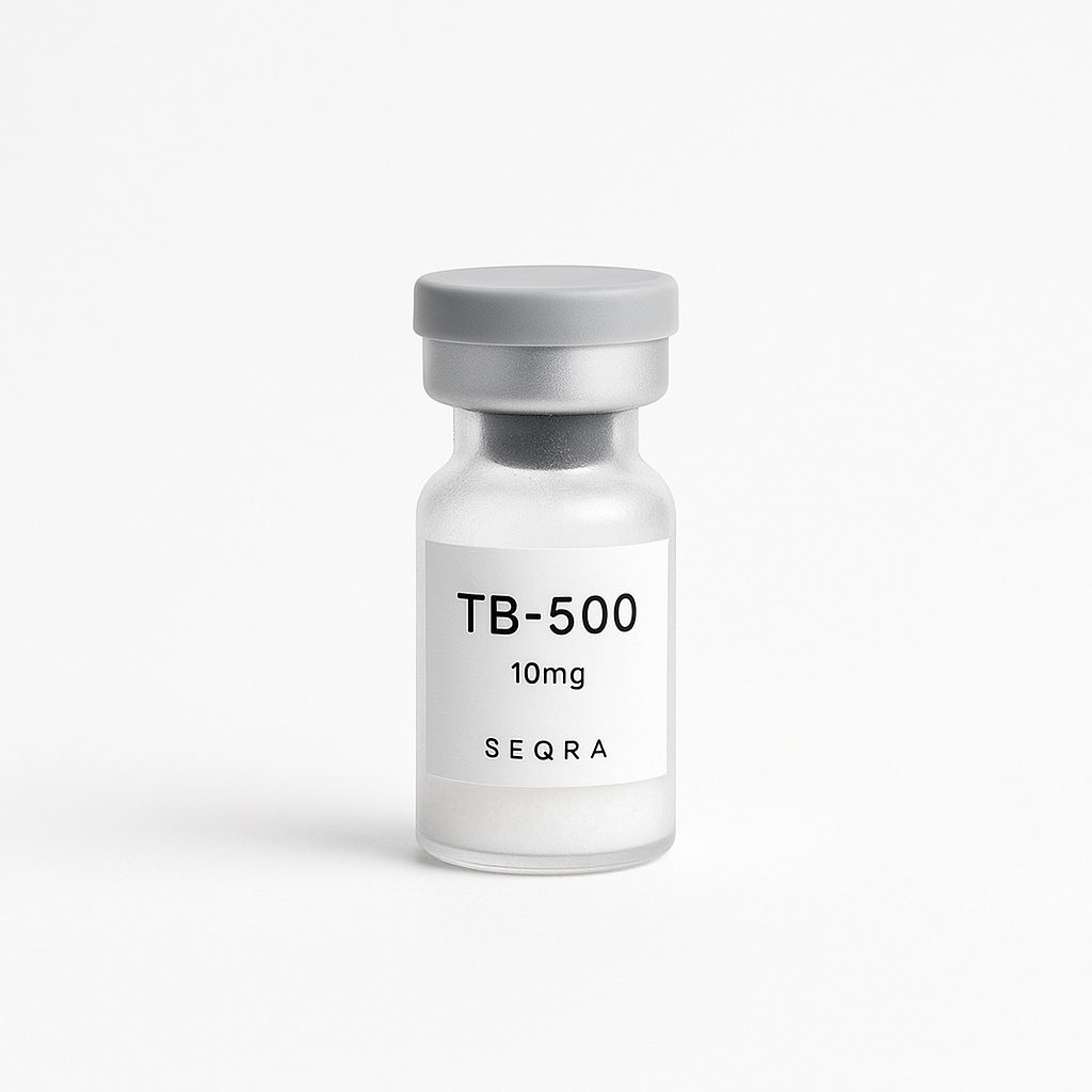 TB-500 research peptide vial — Seqra Peptides